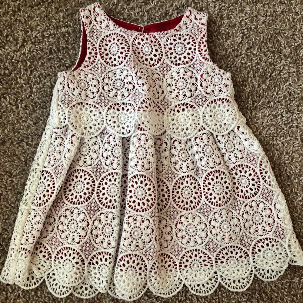 Genuine Kids by OshKosh Baby Girl Dress White Lace